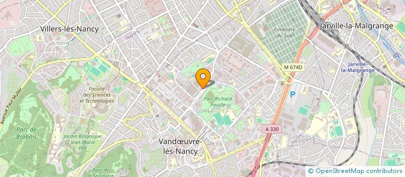 localisation de l'entreprise UN PAS POUR TOUS (UPPT)  VANDUVRE-LES-NANCY