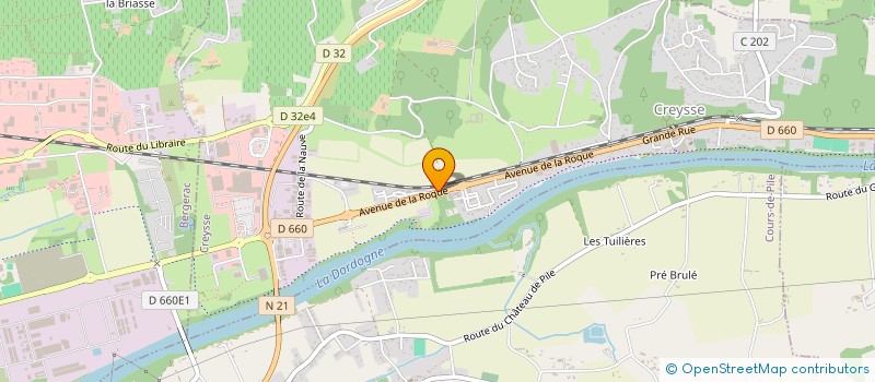 localisation de l'entreprise UN PEU D'ELLES à CREYSSE