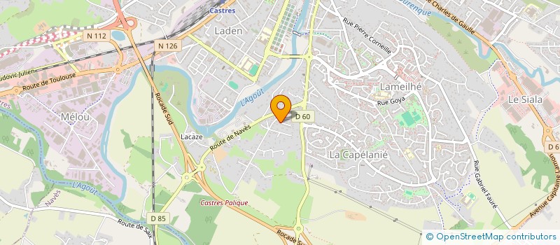 localisation de l'entreprise UN PEU DE TOUT  CASTRES