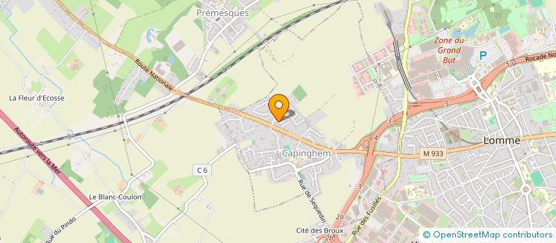 localisation de l'entreprise UN PIED DEVANT L AUTRE  CAPINGHEM