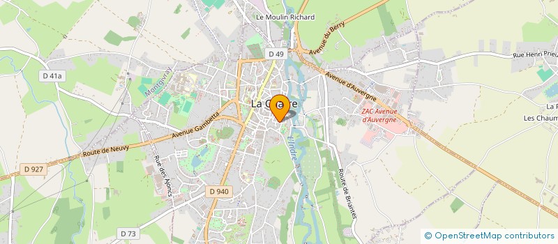 localisation de l'entreprise UN POINT C'EST TOUT à LA CHATRE