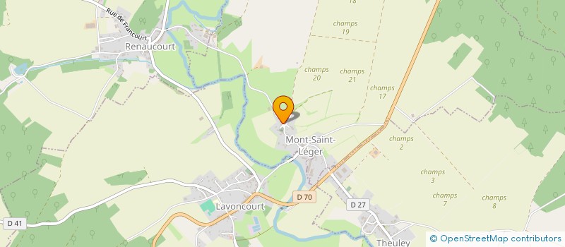 localisation de l'entreprise UN POUR TOUS TOUS POUR HUGO  MONT-SAINT-LEGER