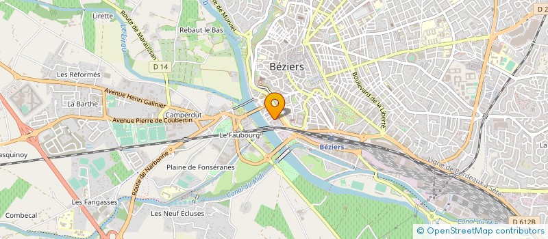 localisation de l'entreprise UN REGIONALE FOYERS JEUNES TRAVAILLEURS à BEZIERS