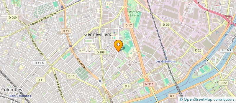 localisation de l'entreprise UN REVE SANS FRONTIERES à GENNEVILLIERS
