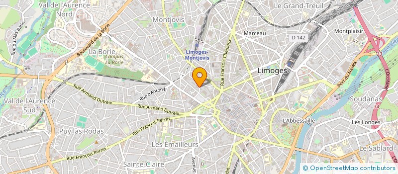 localisation de l'entreprise UN REVE, UNE REALITE à LIMOGES