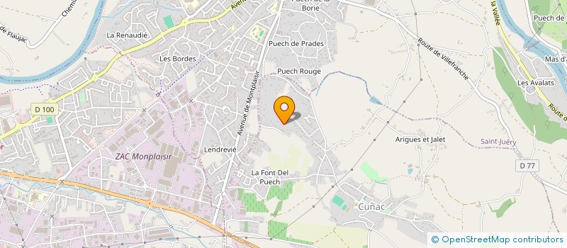 localisation de l'entreprise UN SIGNE DE LA MAIN à CUNAC