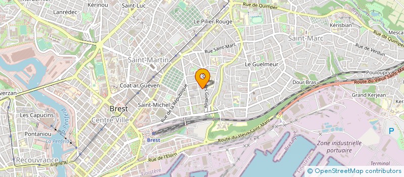 localisation de l'entreprise UN SOIR A L'OUEST à BREST