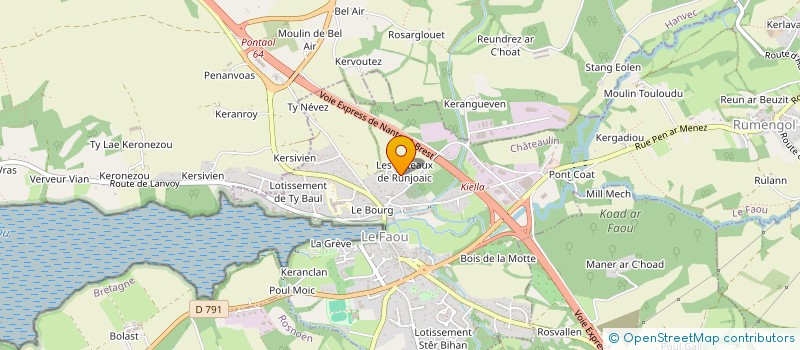 localisation de l'entreprise UN SOIR, UN CHIEN  LE FAOU