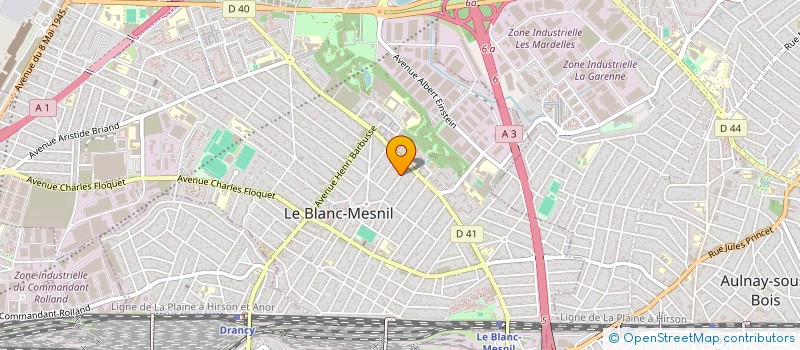 localisation de l'entreprise UN SOUS SCIENCES à LE BLANC-MESNIL