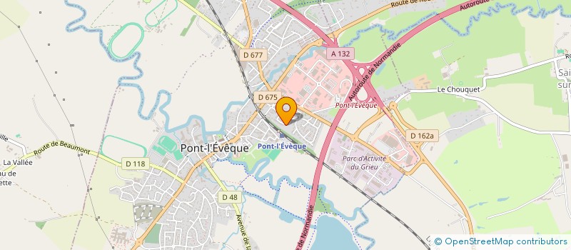 localisation de l'entreprise UN SPORT PONT LEVEQUE CYCLOTOURISME  PONT L'EVEQUE