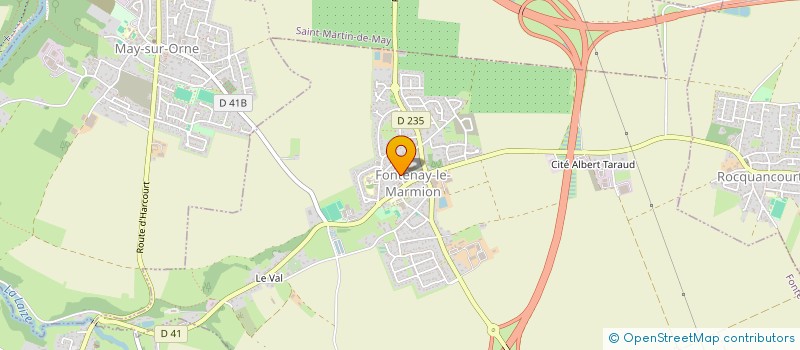 localisation de l'entreprise UN SPORTIVE SOLIDAIRE AMICALE 14 CYCLO  SAINT-MARTIN-DE-FONTENAY