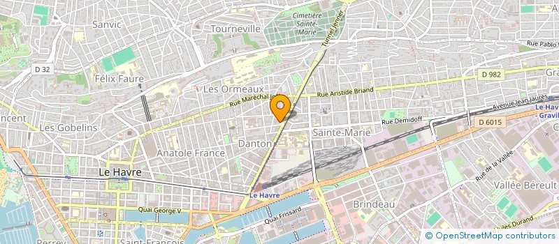 localisation de l'entreprise UN SYND BATIMENT TP MATER CONSTR  LE HAVRE
