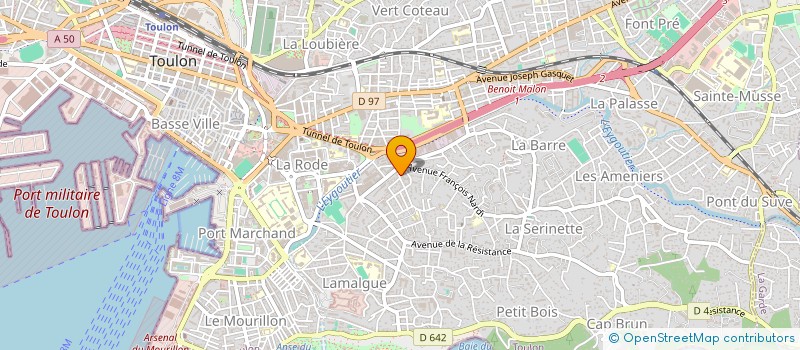 localisation de l'entreprise UN TEMPS POUR TOUIS A TOULON (U3T) à TOULON
