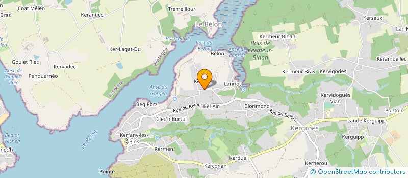 localisation de l'entreprise UN TOIT EN CARENE  MOELAN-SUR-MER