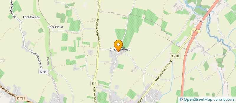 localisation de l'entreprise UN TOIT POUR MOI  BARBEZIEUX-SAINT-HILAIRE