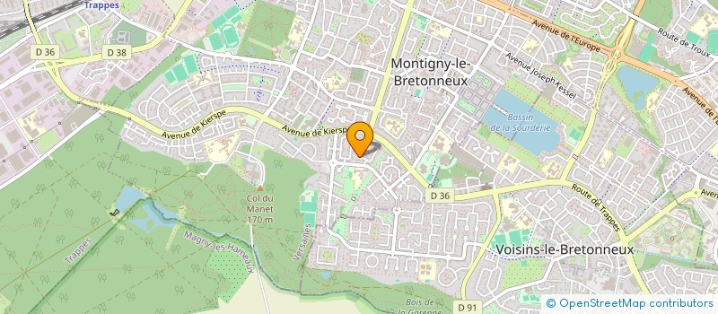 localisation de l'entreprise UN TOIT POUR UN TOI  MONTIGNY-LE-BRETONNEUX