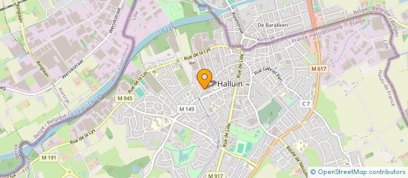 localisation de l'entreprise UN TOIT UN AVENIR  HALLUIN