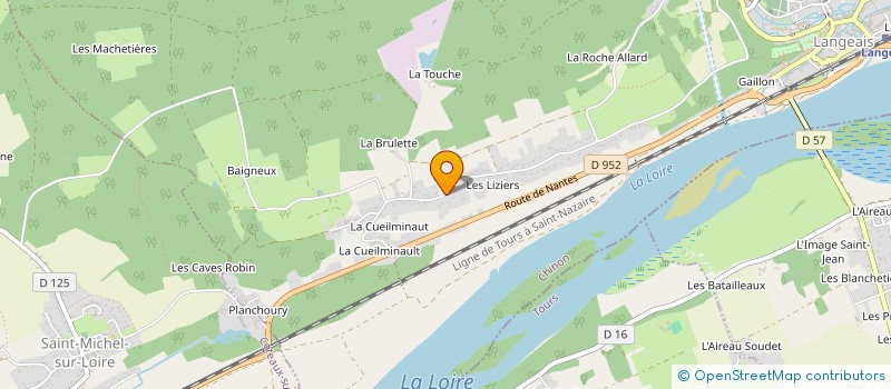 localisation de l'entreprise UN VELO AU JARDIN  LANGEAIS