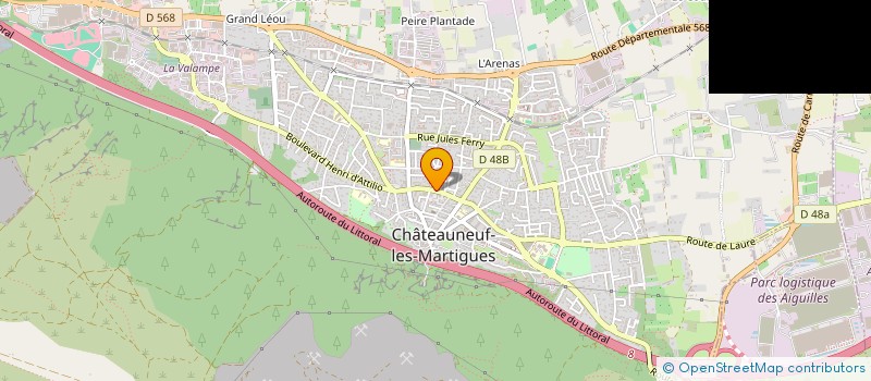 localisation de l'entreprise UN VITRAIL POUR NOTRE CHAPELLE STE CECILE à CHATEAUNEUF-LES-MARTIGUES