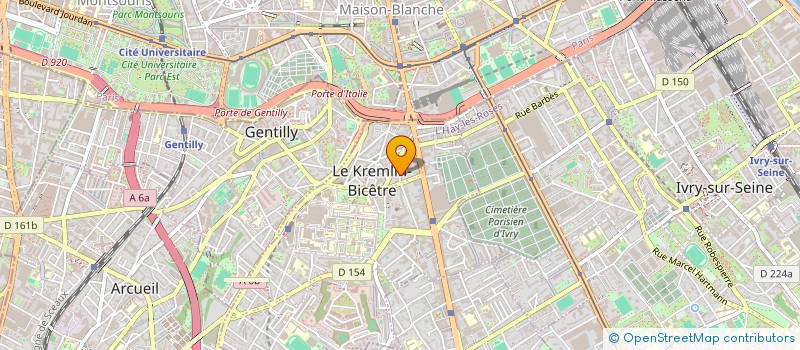 localisation de l'entreprise UN WEB HUMANITAIRE  LE KREMLIN-BICETRE