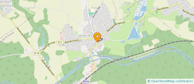 localisation de l'entreprise UN ZESTE EQUI'TABLE à ANIZY-LE-GRAND