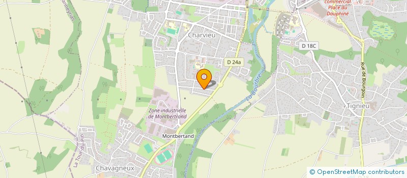 localisation de l'entreprise UNAL CARRELAGES  CHARVIEU-CHAVAGNEUX