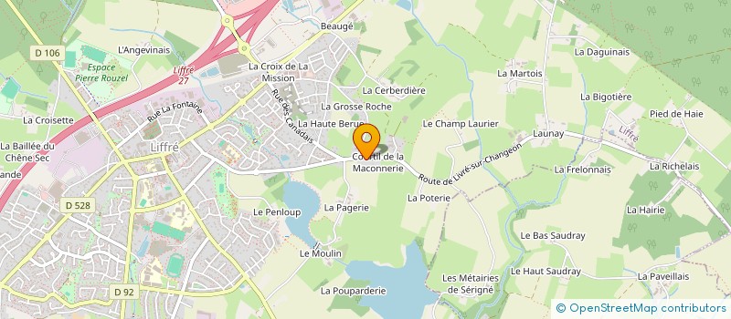 localisation de l'entreprise UNC (UNION NATIONALE DES COMBATTANTS DE LIFFRE)  LIFFRE