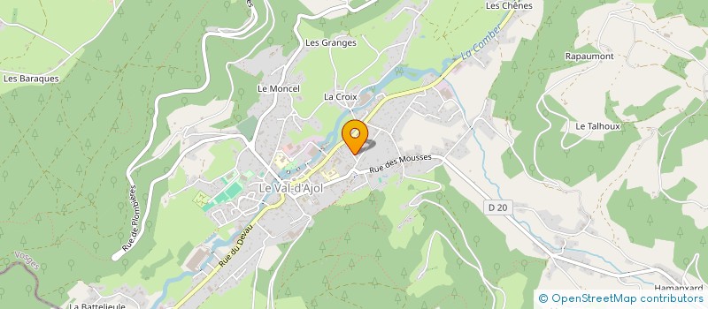localisation de l'entreprise UNCAFN DU VAL D AJOL ET DU GIRMONT VAL D AJOL  LE VAL-D'AJOL