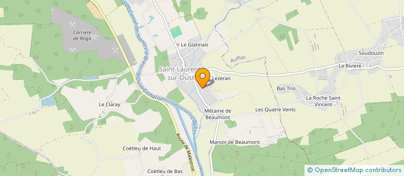 localisation de l'entreprise UNDERBREIZH PROD  SAINT-LAURENT-SUR-OUST