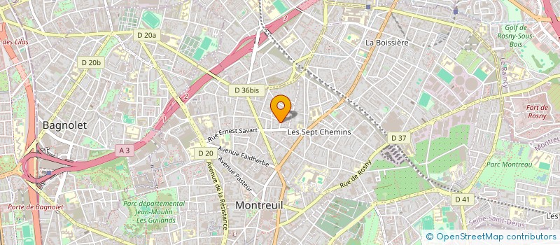 localisation de l'entreprise UNDERGROUND TRANSMISSIONS à MONTREUIL