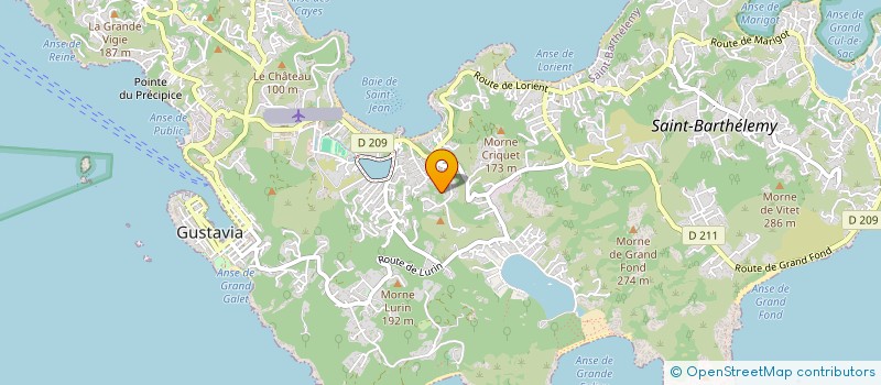 localisation de l'entreprise UNDERWINE à SAINT-BARTHELEMY