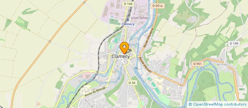 localisation de l'entreprise UNE AME EN PLUS à CLAMECY