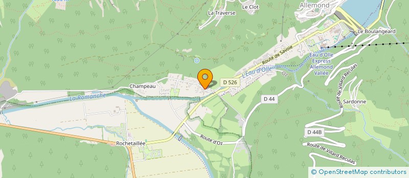 localisation de l'entreprise UNE BALEINE EN OISANS  ALLEMOND