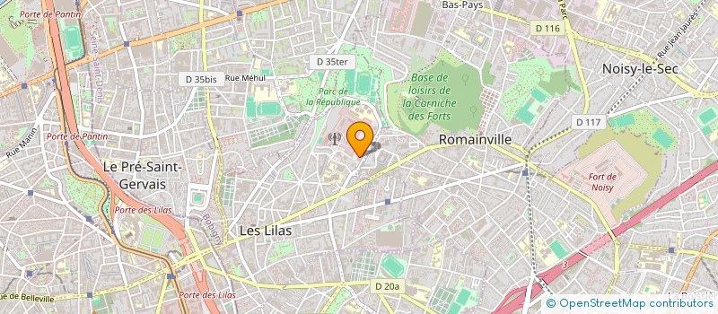 localisation de l'entreprise UNE BELLE HISTOIRE à LES LILAS