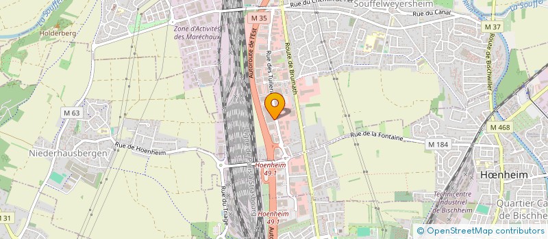 localisation de l'entreprise UNE BIERE ET HOP à SOUFFELWEYERSHEIM