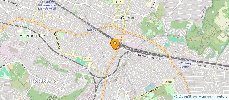 localisation de l'entreprise UNE BLONDE  UNE BRUNE  GAGNY