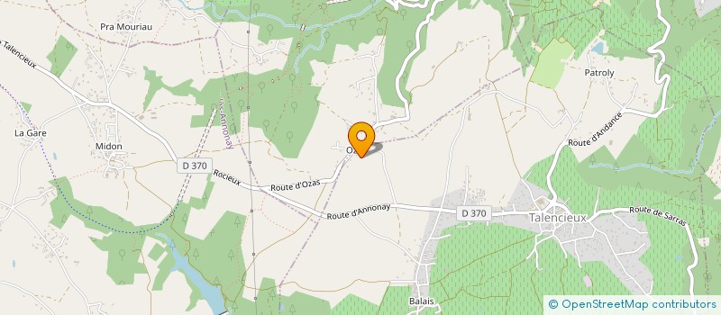 localisation de l'entreprise UNE CASE EN MOINS  TALENCIEUX