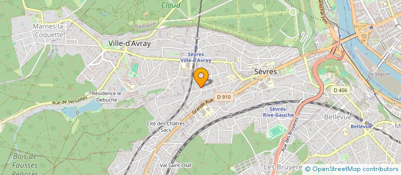 localisation de l'entreprise UNE DYNAMIQUE POUR SO à SEVRES