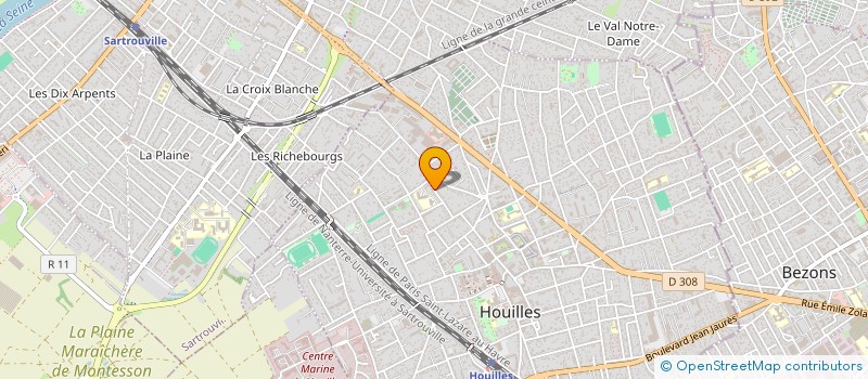 localisation de l'entreprise UNE ECHARPE POUR TOUS à HOUILLES