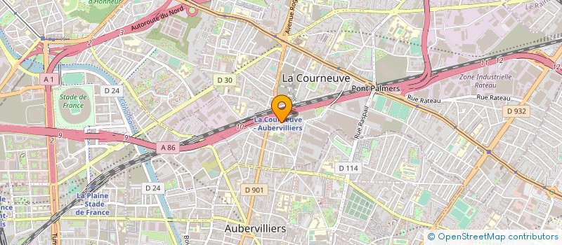 localisation de l'entreprise UNE ETINCELLE D'ESPOIR POUR SOAN à LA COURNEUVE