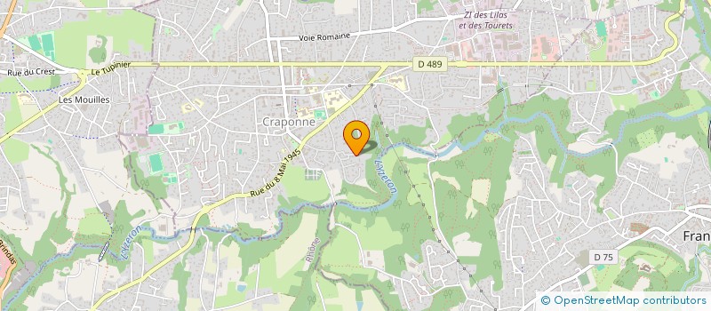 localisation de l'entreprise UNE FAMILLE PLUS LOIN  CRAPONNE