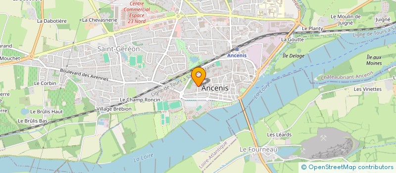 localisation de l'entreprise UNE FAMILLE UN TOIT 44  ANCENIS-SAINT-GEREON