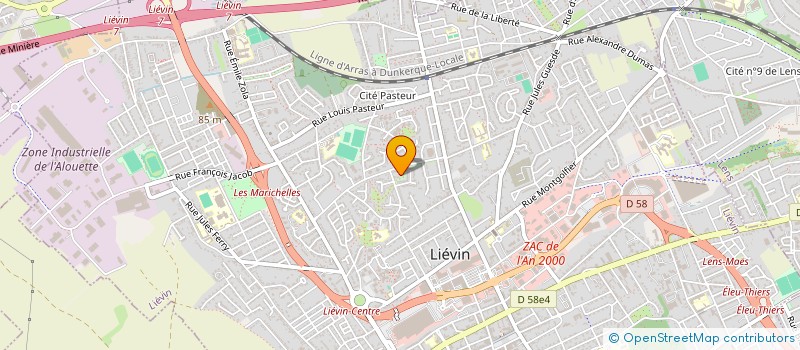 localisation de l'entreprise UNE FLEUR, UN SOURIRE POUR LA VIE à LIEVIN