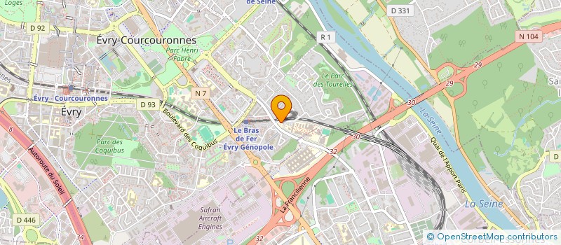 localisation de l'entreprise  UNE FORMATION, UN AVENIR  FONDS DE DOTATION DE LA FACULTE DES METIERS DE LESSONNE  EVRY-COURCOURONNES