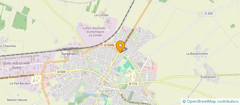 localisation de l'entreprise UNE GOUTTE DANS L'OCEAN à SURGERES