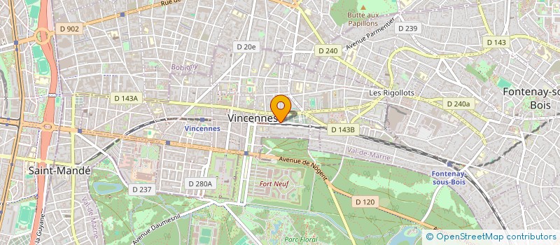 localisation de l'entreprise UNE ILE DU BONHEUR à VINCENNES
