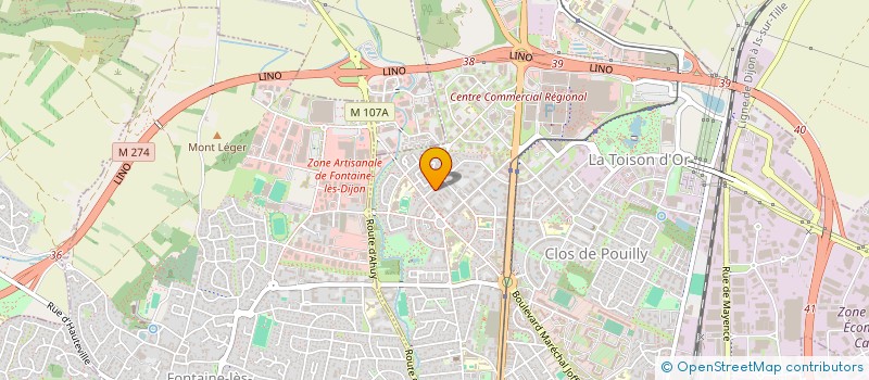 localisation de l'entreprise UNE LUMIERE DANS LA NUIT à DIJON
