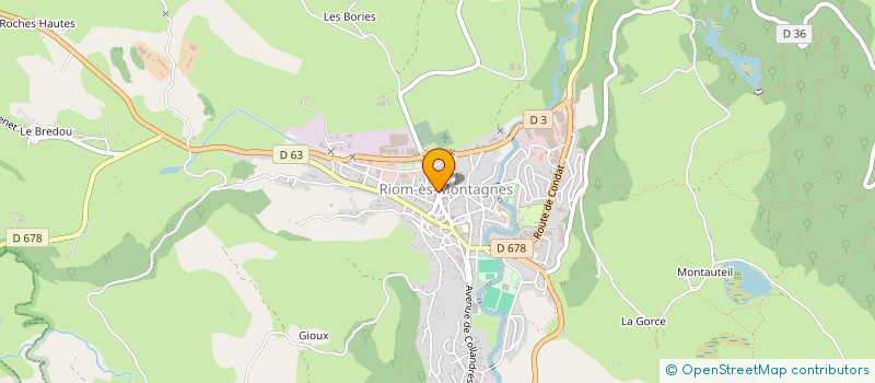 localisation de l'entreprise UNE MAILLE A L'ENDROIT à RIOM-ES-MONTAGNES