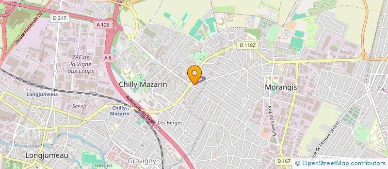 localisation de l'entreprise UNE MAIN TENDUE à CHILLY-MAZARIN