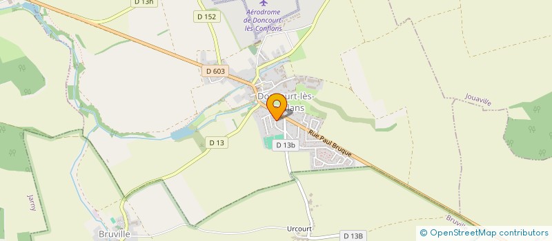 localisation de l'entreprise UNE MAIN TENDUE L ESPOIR D UN PAS à DONCOURT-LES-CONFLANS